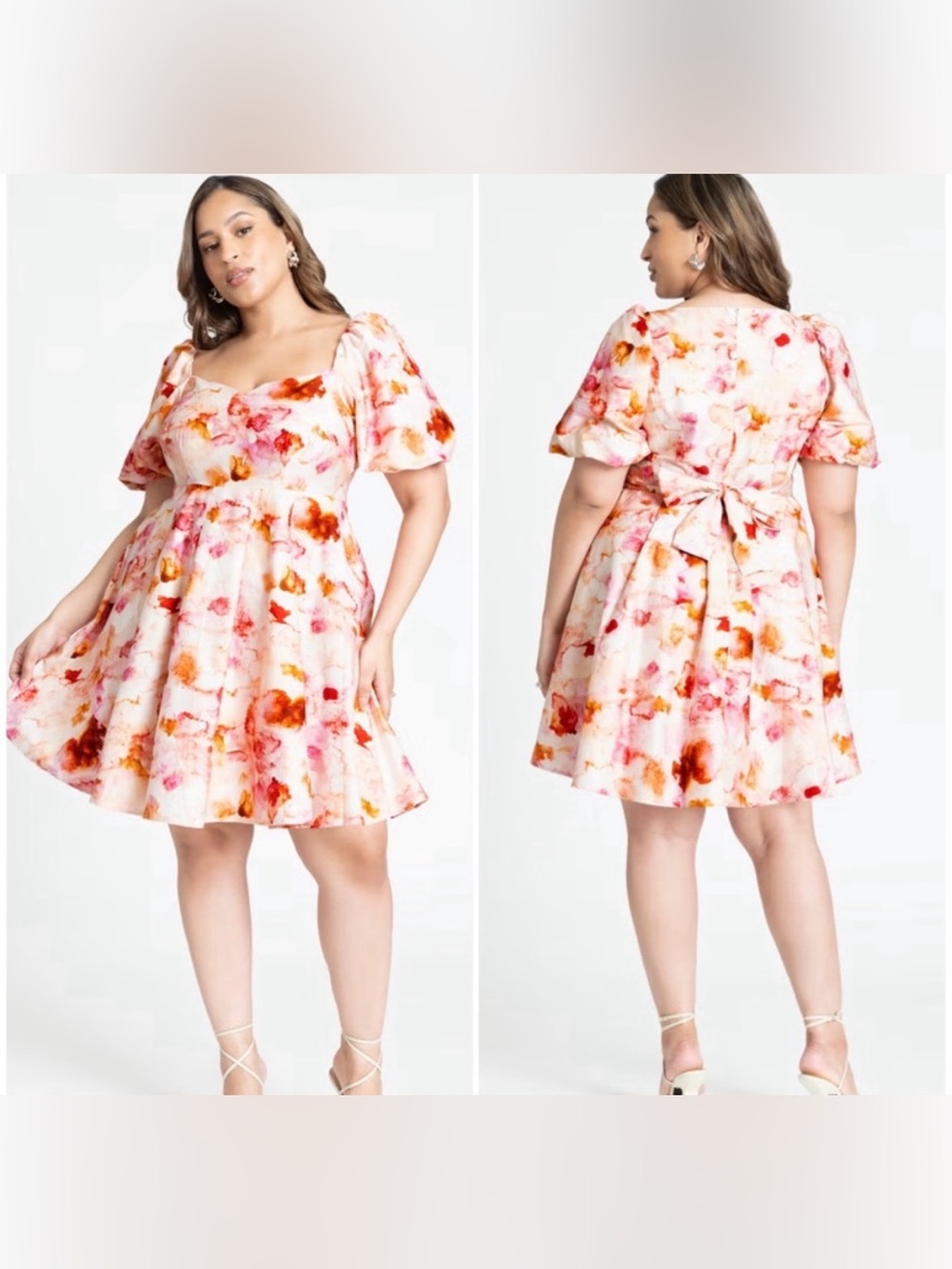 Eloquii Floral Pink Watercolor Dress